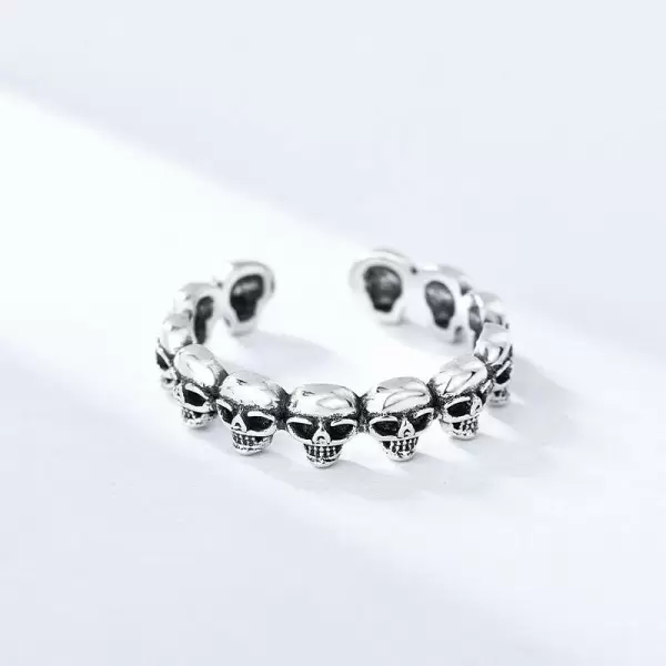 Wome Free Open Skull Ring 