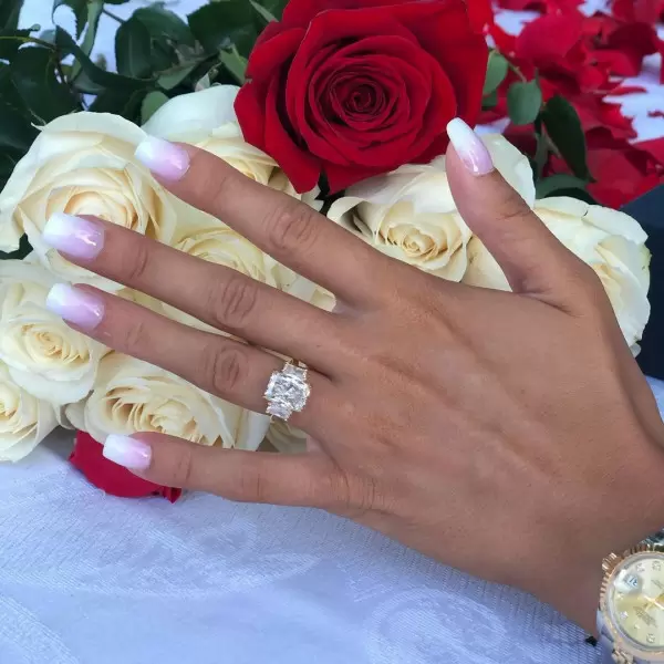 4.5ctw Radiant Cut White Sapphire Three Stone Engagement Ring