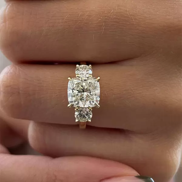 Cushion cut white sapphire on sale