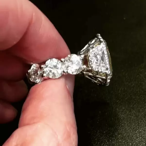 5.6 carat moissanite shop ring