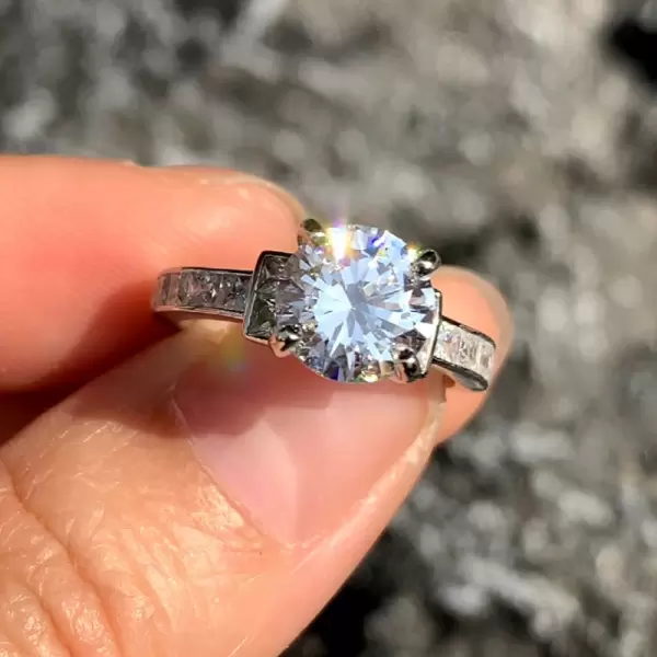 2ct Round Cut Classic Art-deco Engagement Ring