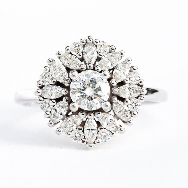 1.2 CT Round Cut Delicate Engagement Ring 