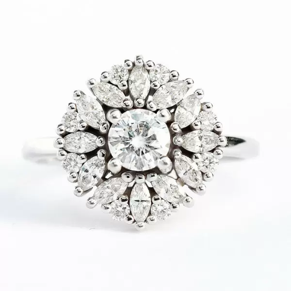 1.2 CT Round Cut Delicate Engagement Ring 