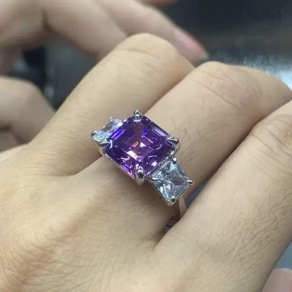 Asscher cut sale amethyst