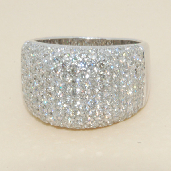 Round Cut White Sapphire Paved Bold Men's Ring
