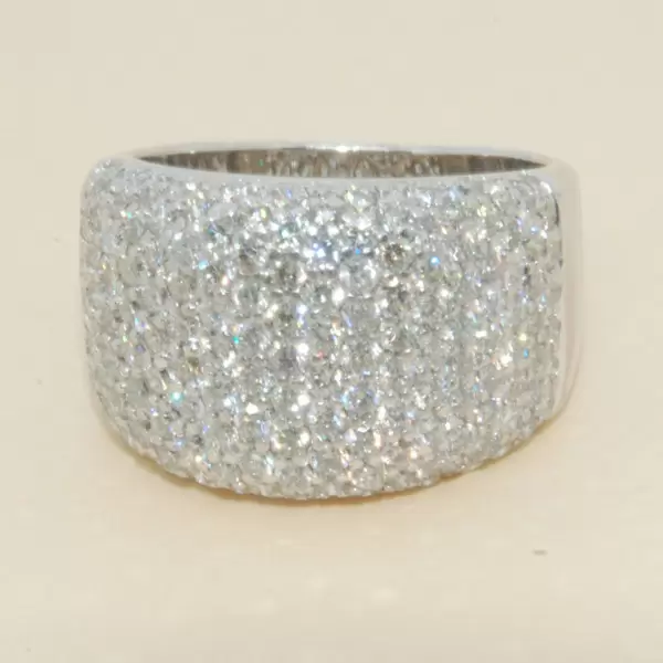 Round Cut White Sapphire Paved Bold Men's Ring