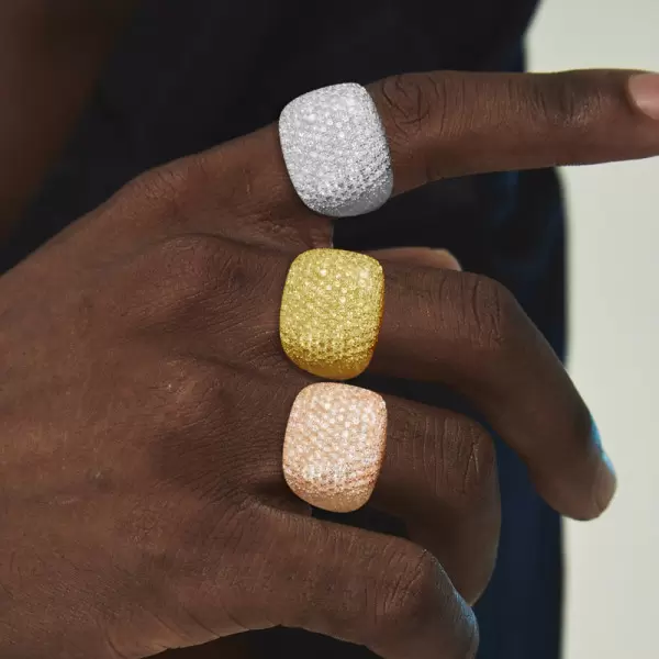 9ctw White Sapphire Paved Bold Dome Ring