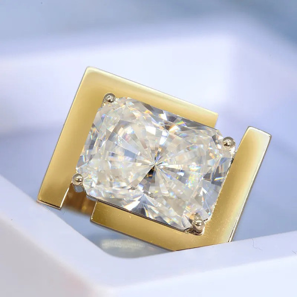 14ct Radiant Cut Bold Men's Cocktail Ring