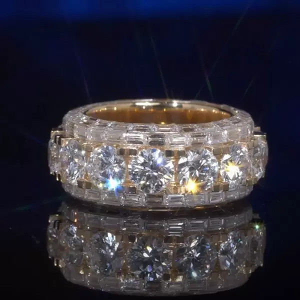 16ctw Round and Baguette Cut Eternity Ring