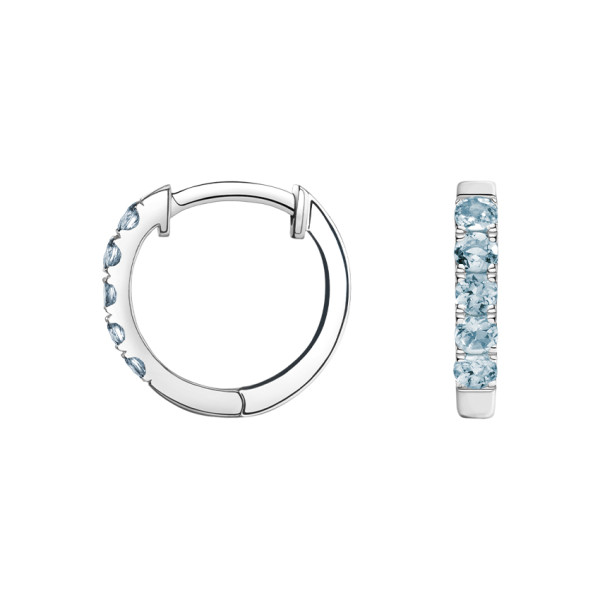 2.75ct Aquamarine Hoop Earrings