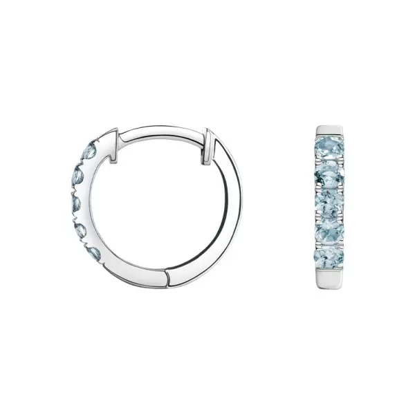 2.75ct Aquamarine Hoop Earrings