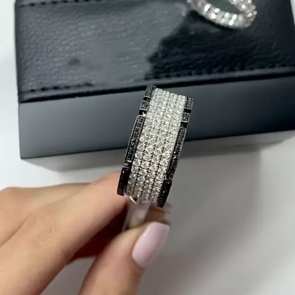 2.75ct Paved White Sapphire Eternity Band for Men
