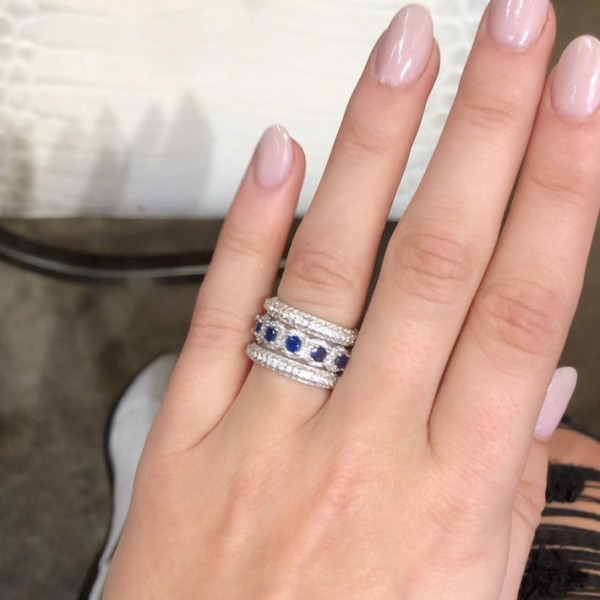 Handmade 3pc 5ct stackable bands Ring Set