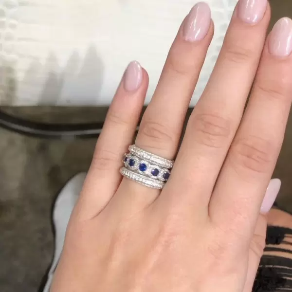 Handmade 3pc 5ct stackable bands Ring Set
