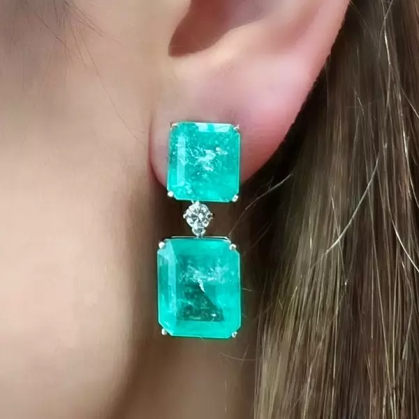32ctw Paraiba Tourmaline Drop Earrings