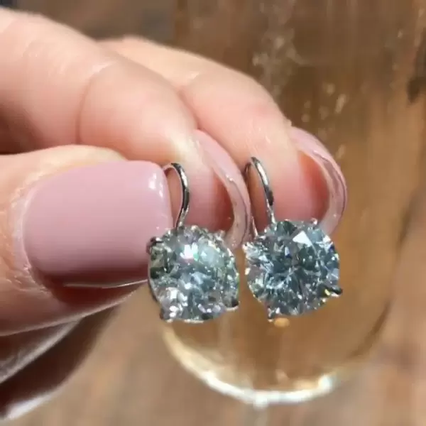 Brilliant Round Cut Drop Earrings