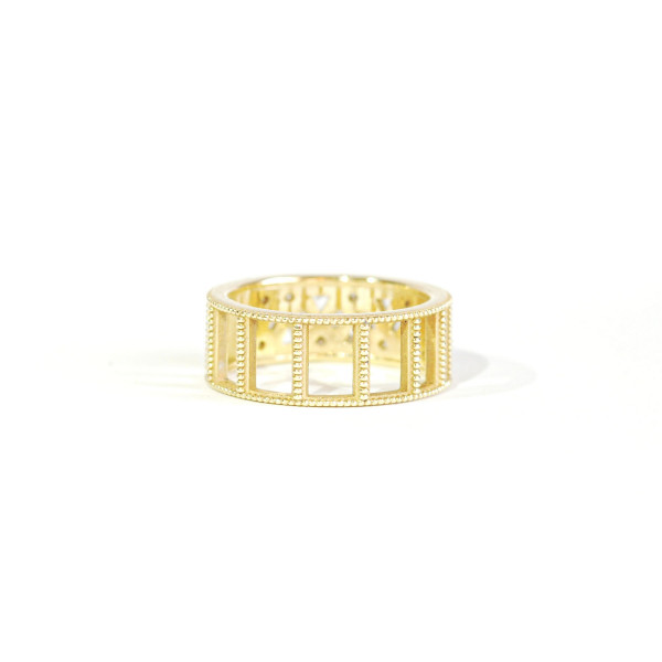 Handmade 7mm Width Trillion Cut Women's Band