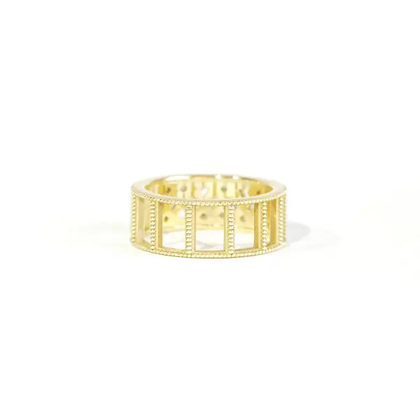 Handmade 7mm Width Trillion Cut Women's Band