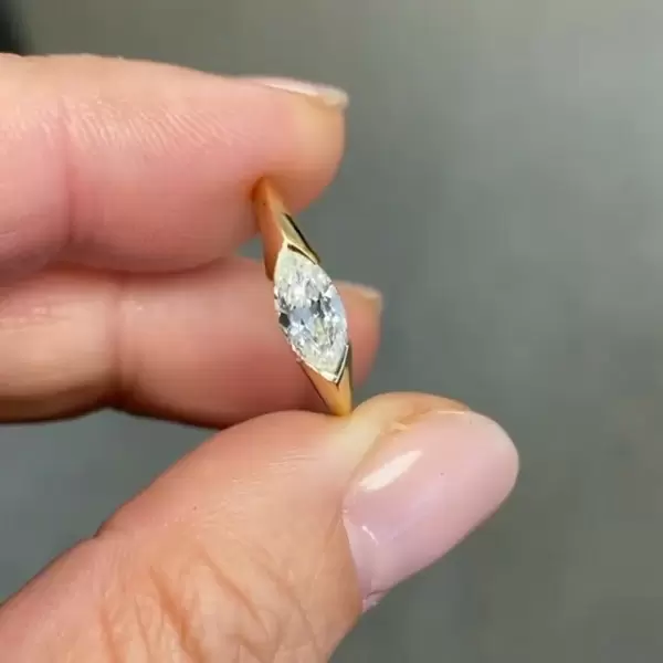 2ct Marquise Cut White Sapphire Engagement Ring
