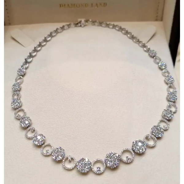 12CT Unique Lab-created Diamond Necklace Choker