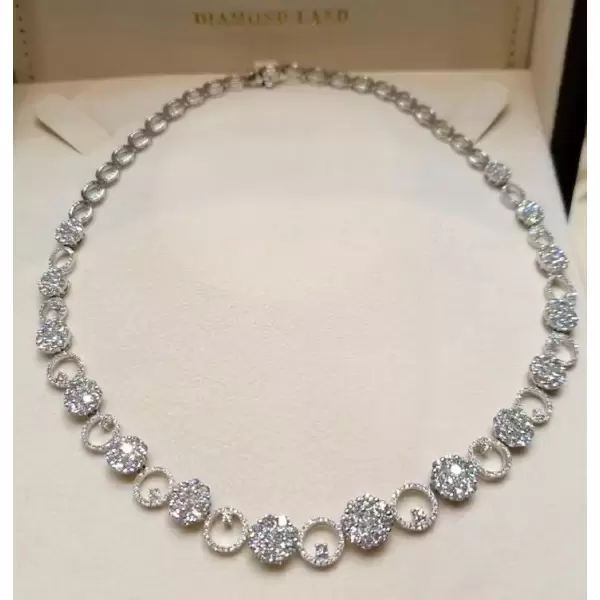 12CT Unique Lab-created Diamond Necklace Choker