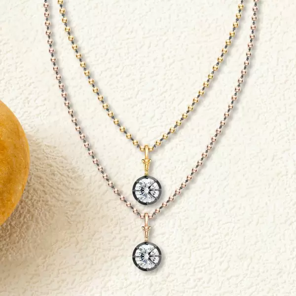 Antique 5ct Round Cut White Sapphire Necklace