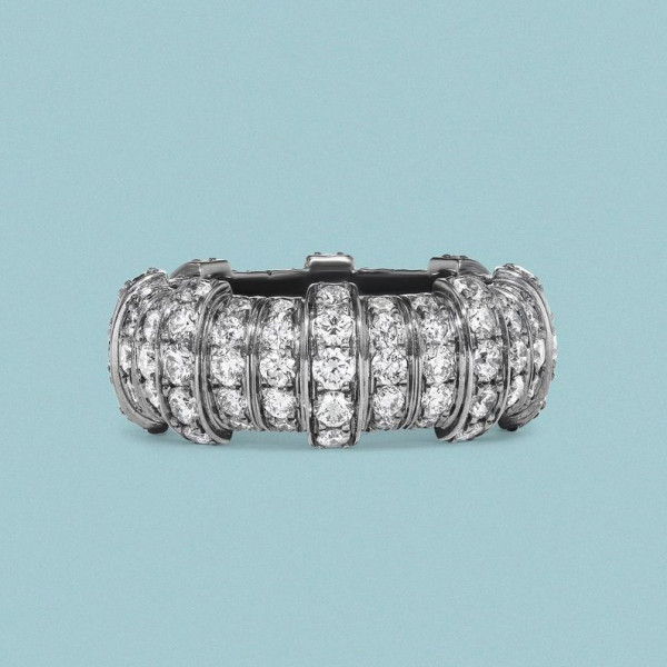 3ctw White Sapphire Unisex Blacked Ring