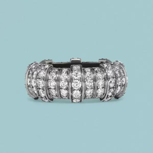 3ctw White Sapphire Unisex Blacked Ring