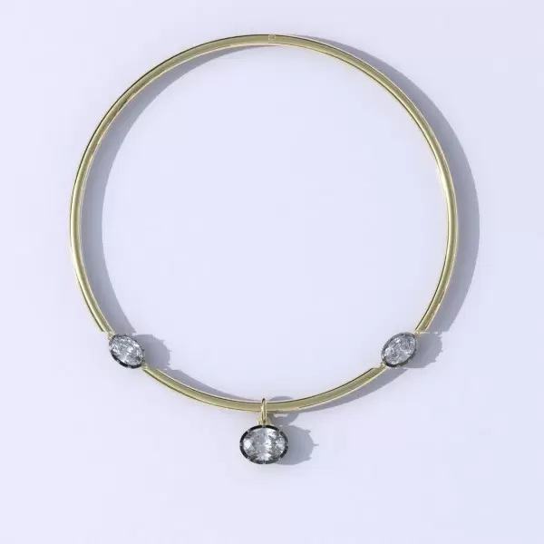 11ctw Oval Cut Vintage Pendant Torque Necklace