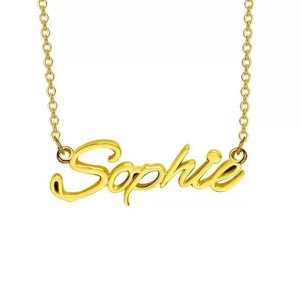 Personalized Classic Name Necklace in 14k Gold Plating