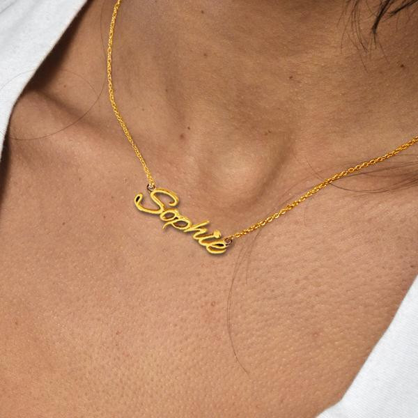 Personalized Classic Name Necklace in 14k Gold Plating