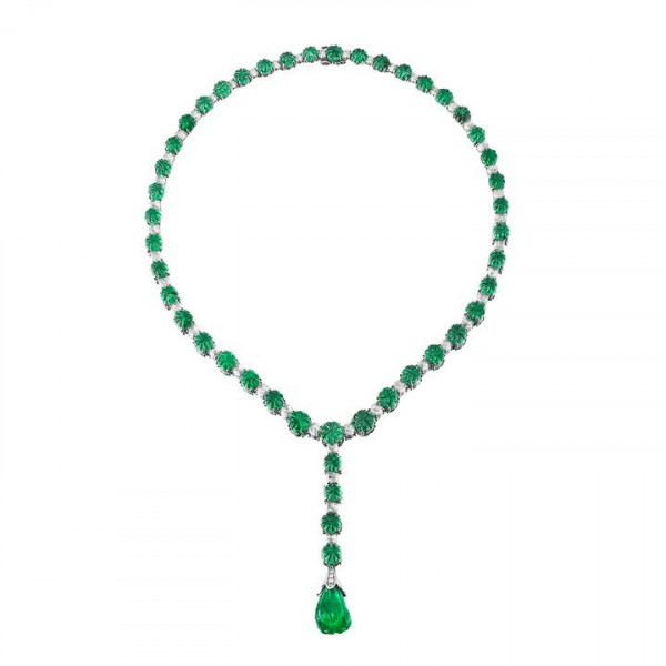 Emerald Gemstone Sterling Silver Necklace