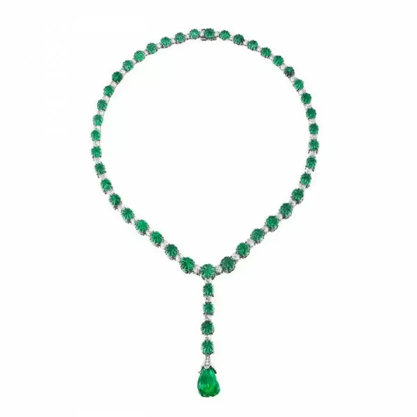 Emerald Gemstone Sterling Silver Necklace