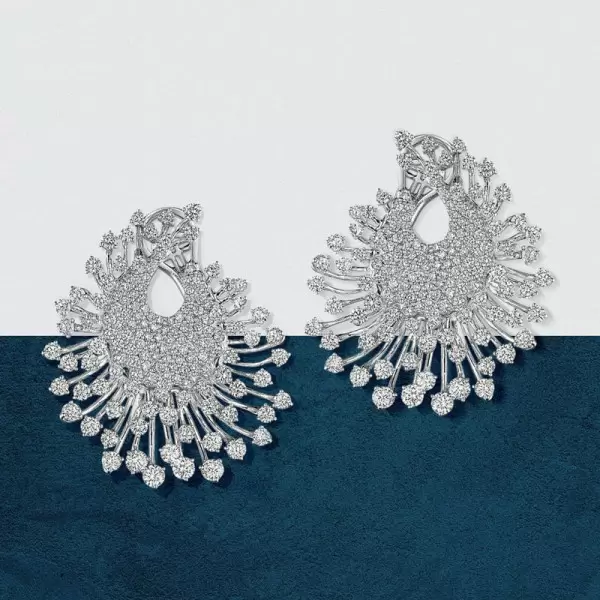 Contemporary Style Clustered Firework Statement Earrings