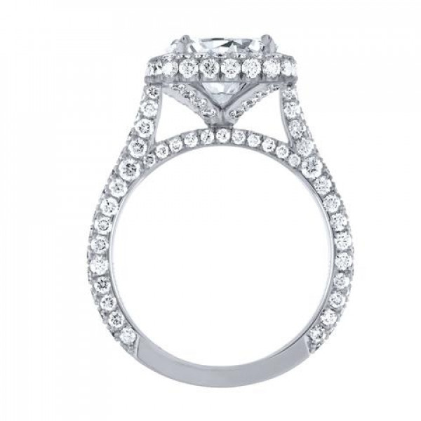 4ct Radiant Cut White Sapphire Engagement Ring