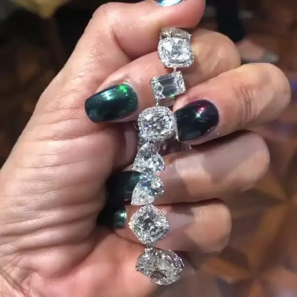 Multi-cut White Sapphire Bracelet