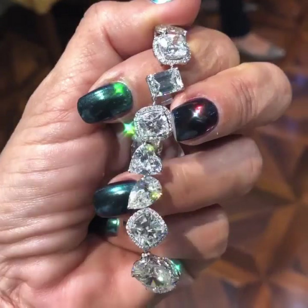 Multi-cut White Sapphire Bracelet