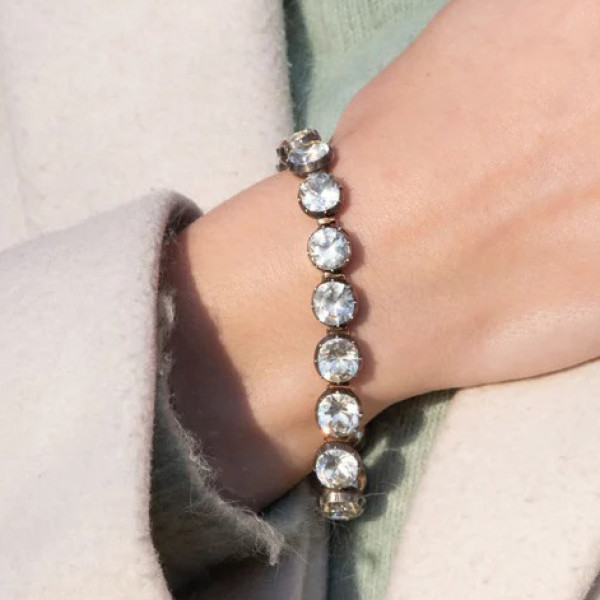 20ctw Round Cut White Sapphire Bracelet