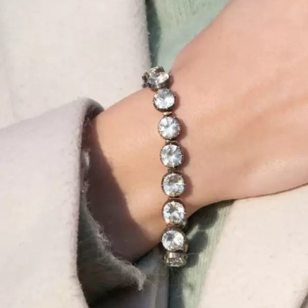 20ctw Round Cut White Sapphire Bracelet