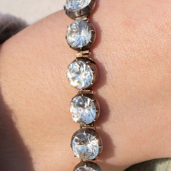 20ctw Round Cut White Sapphire Bracelet
