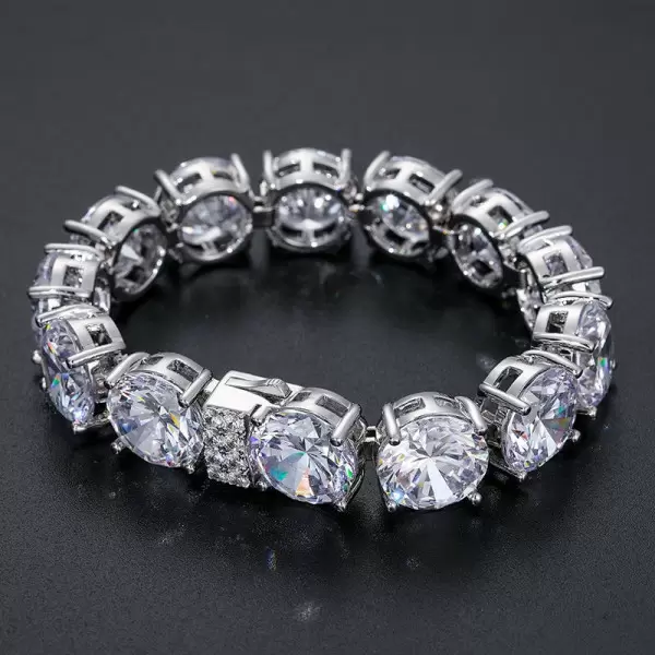 80ctw 14MM Huge Round Cut Classic Tennis Bracelet