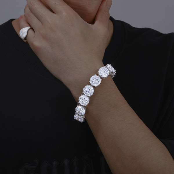 80ctw 14MM Huge Round Cut Classic Tennis Bracelet
