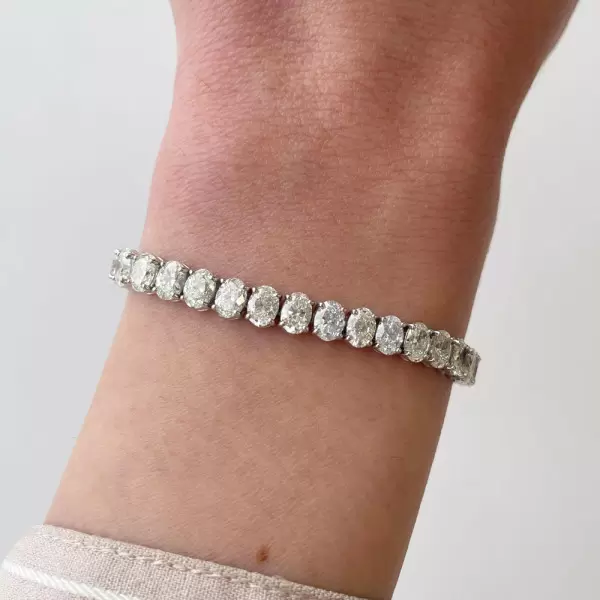 White sapphire tennis bracelet cheap