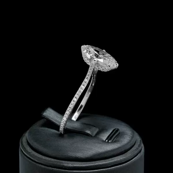 Oval Cut White Sapphire Engagement Ring