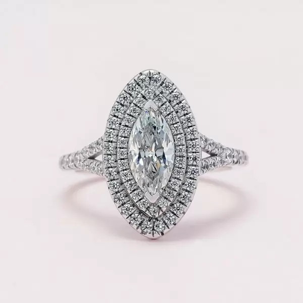 1.35ct Split Shank Marquise Cut Engagement Ring for Women