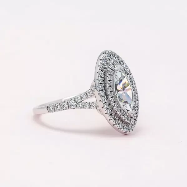 1.35ct Split Shank Marquise Cut Engagement Ring for Women