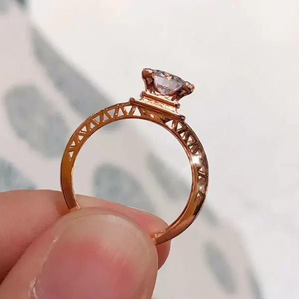 Handmade Round Cut 925 Sterling Silver Engagement Ring 1.5 CT