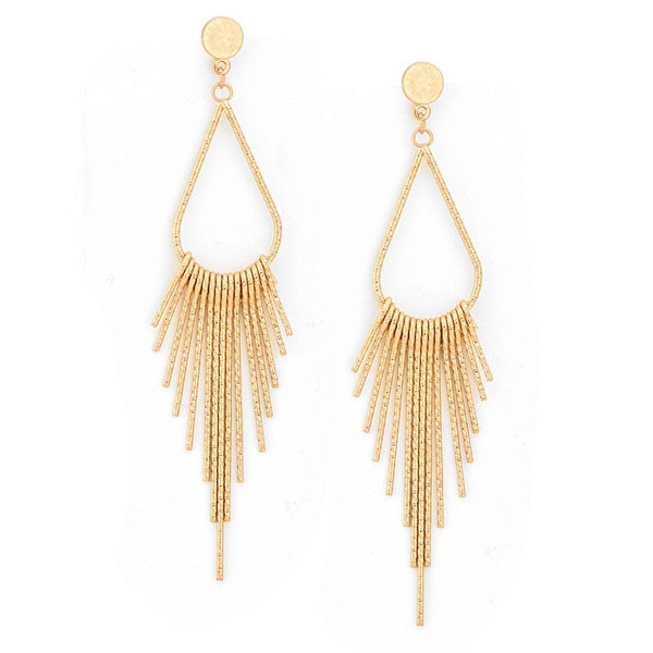 Original Design Drop Shape Tassel Earrings