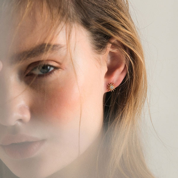 Designer Brand Star Moon Asymmetric Earring