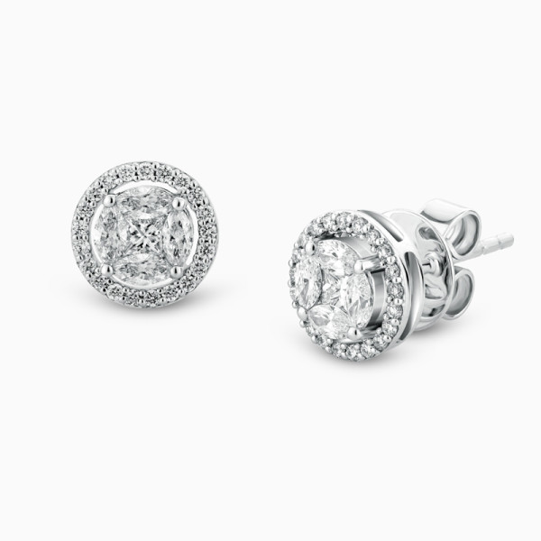 4.05ct Diamond Round  Earring Studs